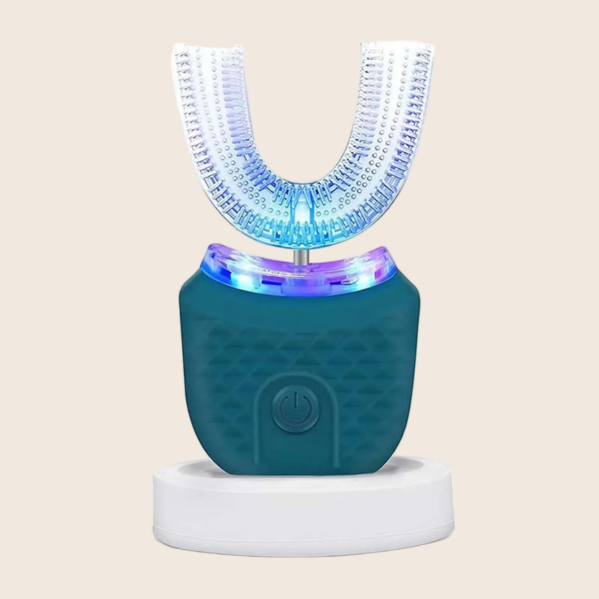 U-shaped sonic toothbrush in green
